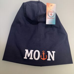 Beanie Unisex Navy | Moin Weiß-Orange